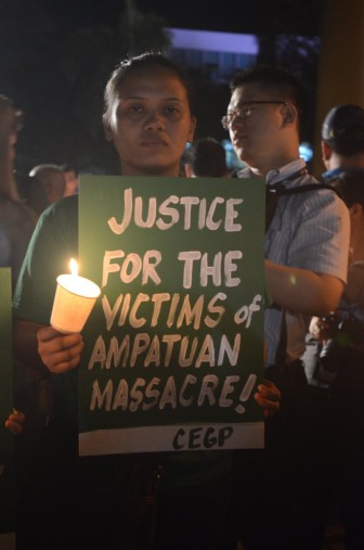 Maguindanao  massacre vigil in Manila, Philippines.